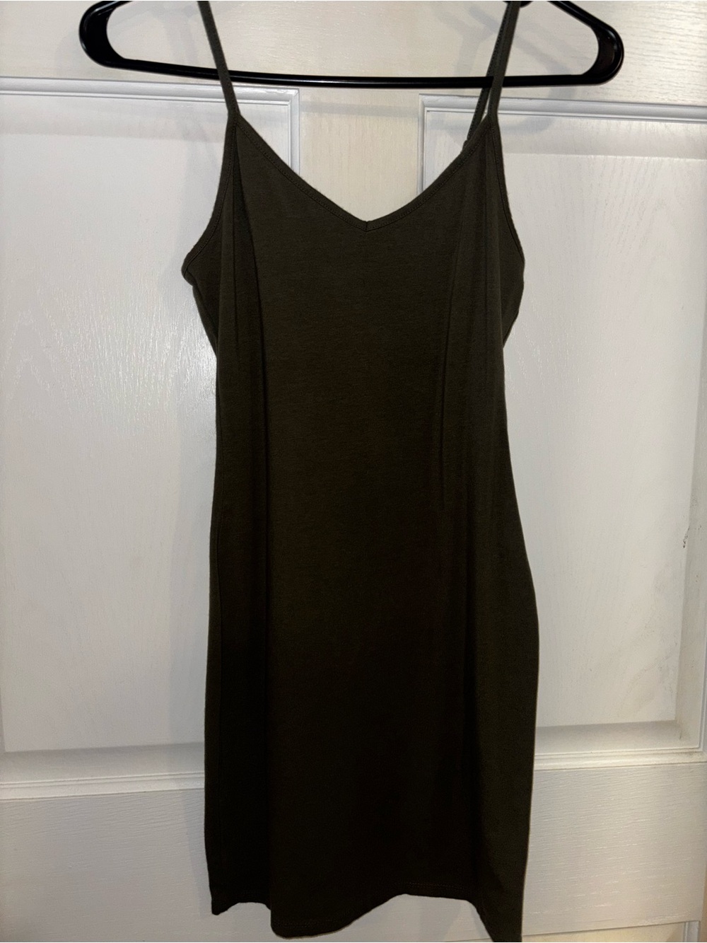 wild fable Olive Slip Mini Dress with Adjustable Straps